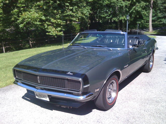 1968 Sequoia green Chevrolet Camaro Convertible