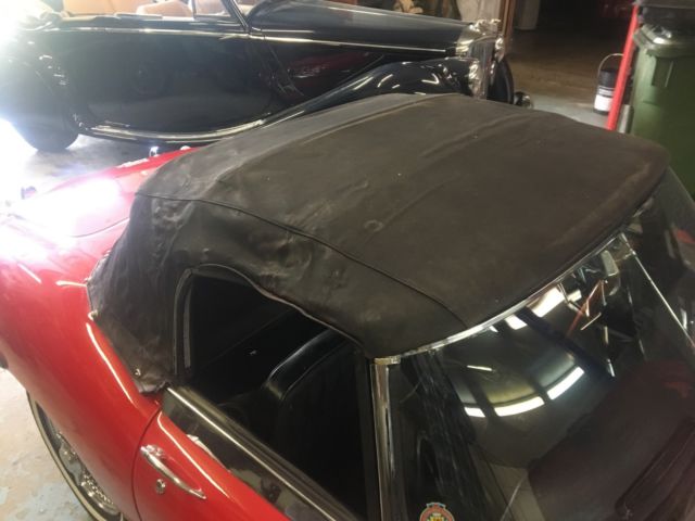 1971 Red Jaguar E-Type Convertible