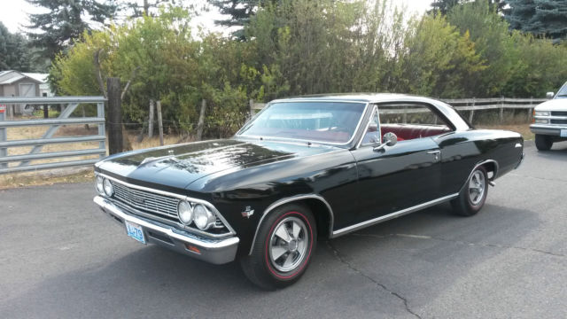 1966 Black Chevrolet Chevelle sports coupe