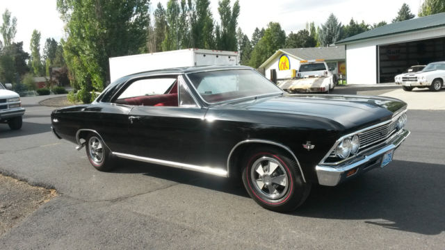 1966 Black Chevrolet Chevelle sports coupe
