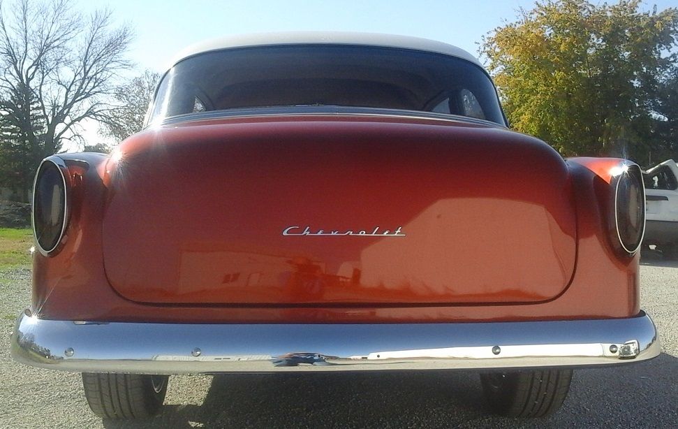 1954 Mango Tango Orange/ Cool Vanilla Chevrolet Bel Air/150/210 Sedan