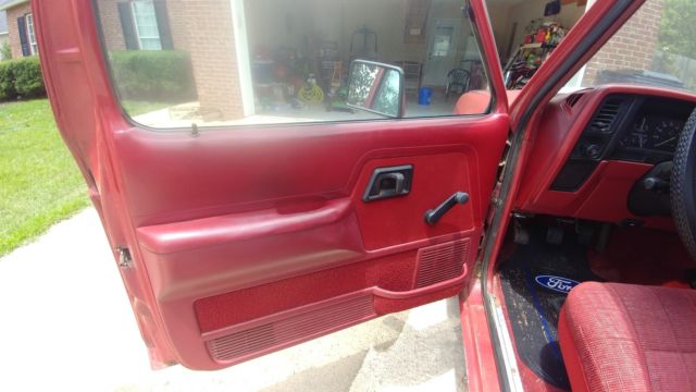 1990 Red Ford Ranger Standard Cab Pickup