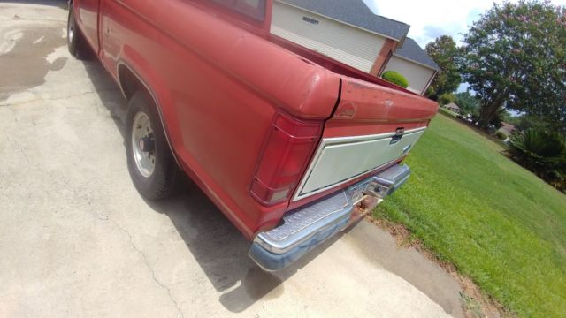 1990 Red Ford Ranger Standard Cab Pickup