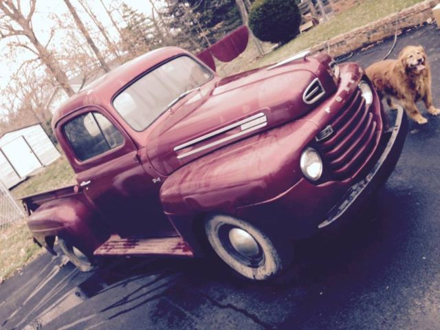 1950 Maroon Ford F-100