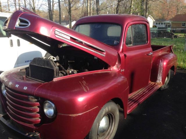 1950 Maroon Ford F-100