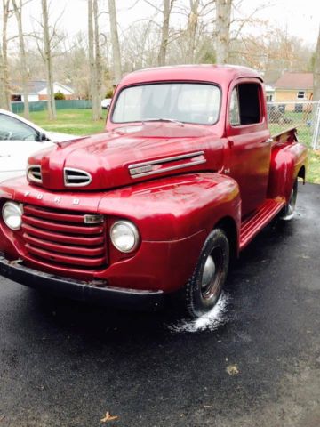 1950 Maroon Ford F-100