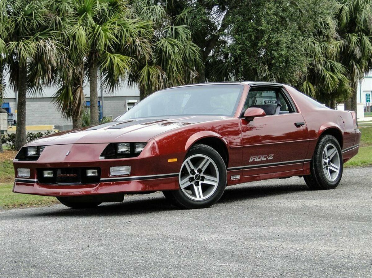 1986 Maroon Chevrolet Camaro 2d Coupe