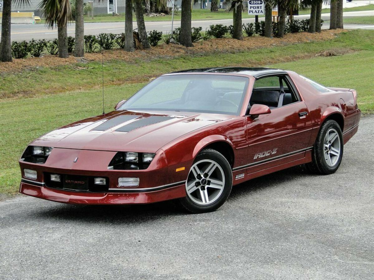 1986 Maroon Chevrolet Camaro 2d Coupe