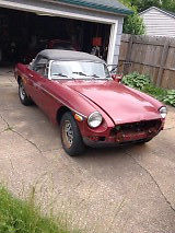 1979 Maroon MG MGB Convertible
