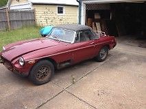 1979 Maroon MG MGB Convertible