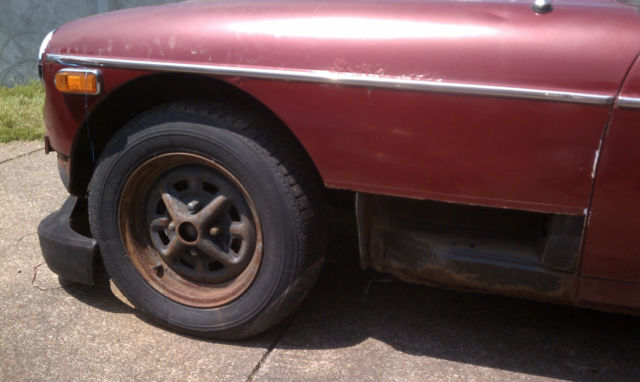 1979 Maroon MG MGB Convertible