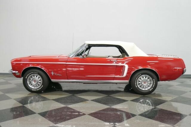 1968 Red Ford Mustang Convertible