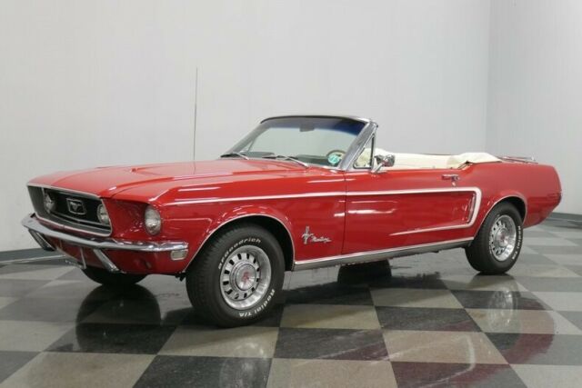 1968 Red Ford Mustang Convertible