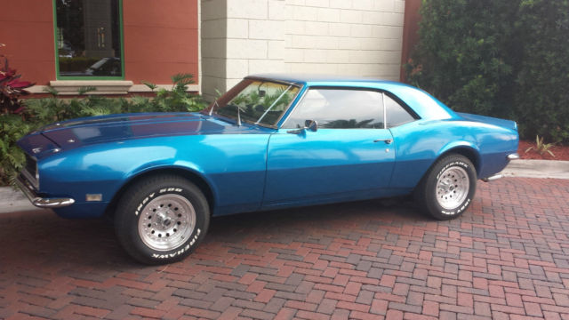 1968 Blue Chevrolet Camaro