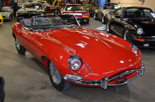 1968 Red Jaguar E-Type Convertible