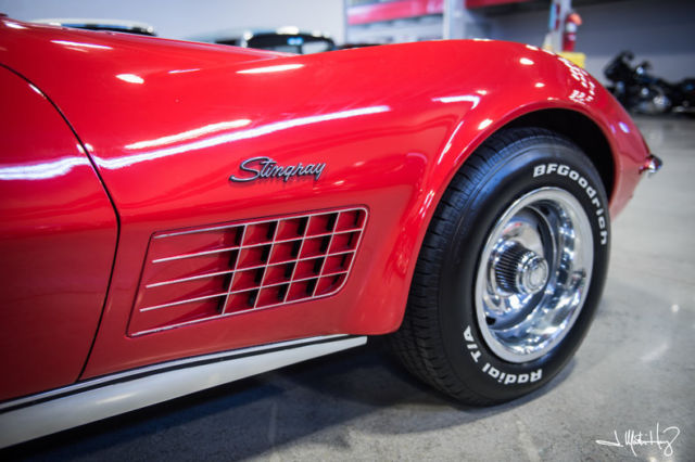 1971 Red Chevrolet Corvette Convertible