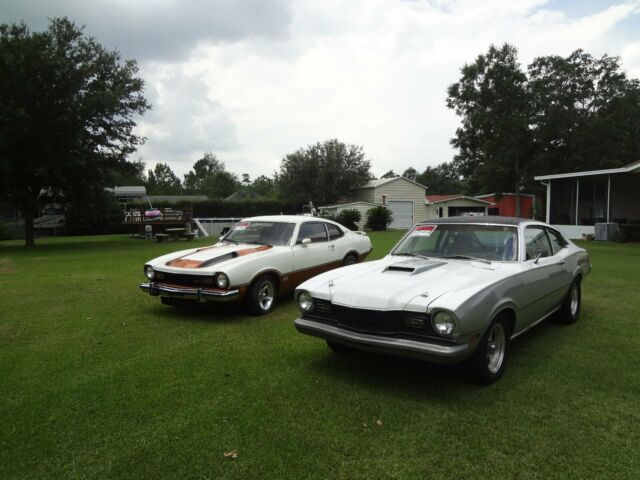 1973 White Ford Maverick Coupe