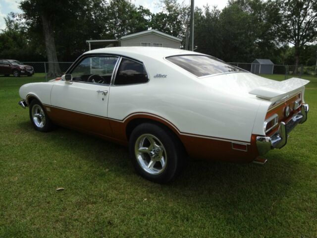 1973 White Ford Maverick Coupe
