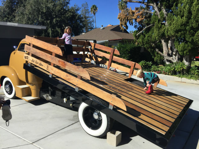 1950 Mustard Chevrolet Other Cab over engine, wood flat bed lift.