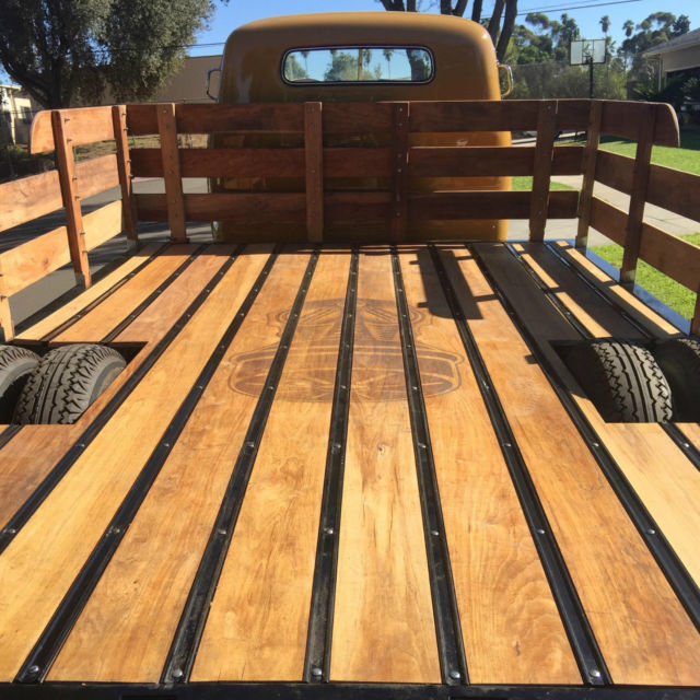 1950 Mustard Chevrolet Other Cab over engine, wood flat bed lift.