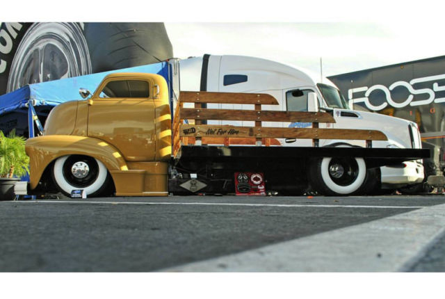 1950 Mustard Chevrolet Other Cab over engine, wood flat bed lift.