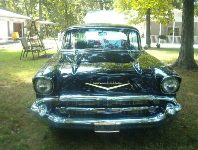1957 Onyx black Chevrolet Bel Air/150/210 2 Dr hardtop coupe