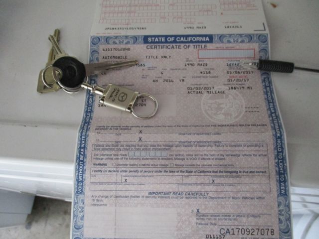 1990 Red Mazda MX-5 Miata Convertible