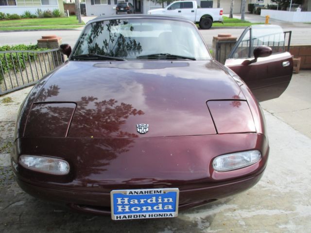 1990 Red Mazda MX-5 Miata Convertible