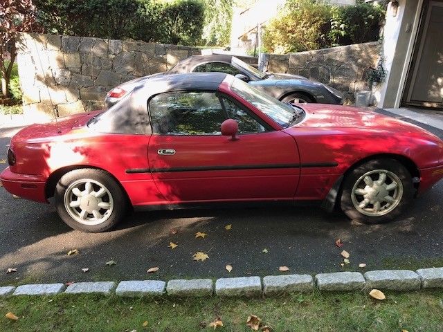 1991 Red Mazda MX-5 Miata Convertible