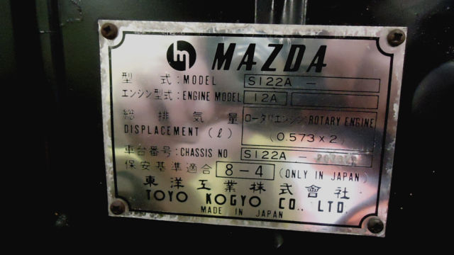 1972 Yellow Mazda RX-2 Sedan