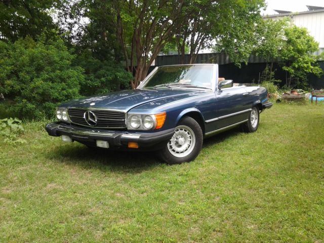 1983 Blue Mercedes-Benz SL-Class Convertible