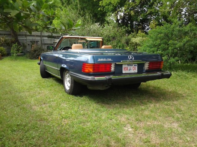 1983 Blue Mercedes-Benz SL-Class Convertible