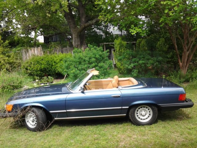 1983 Blue Mercedes-Benz SL-Class Convertible