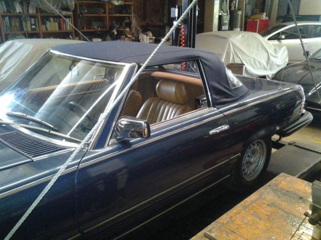 1983 Blue Mercedes-Benz SL-Class Convertible