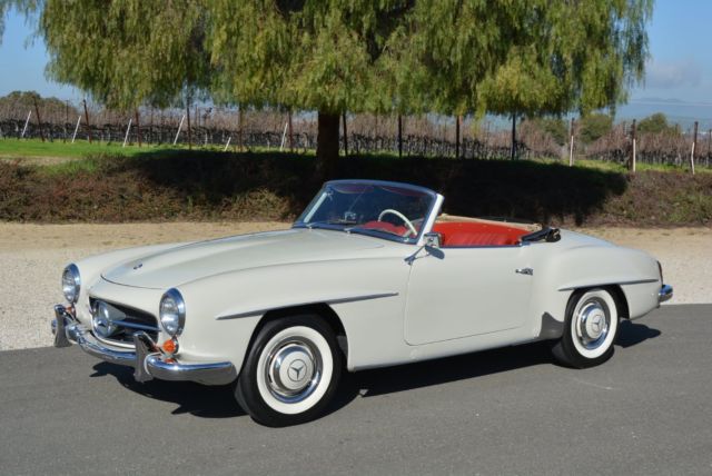 1961 White Mercedes-Benz 190-Series Convertible