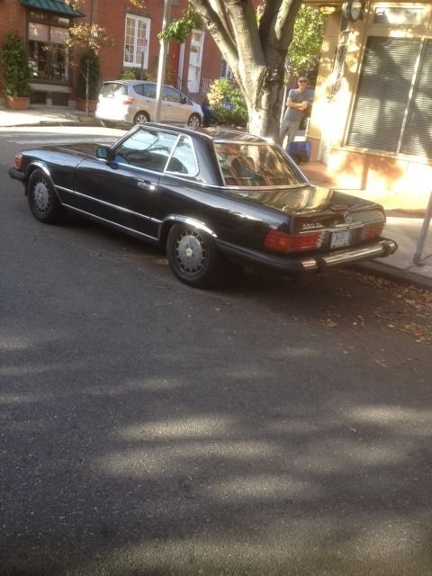 1988 Black Mercedes-Benz SL-Class Convertible
