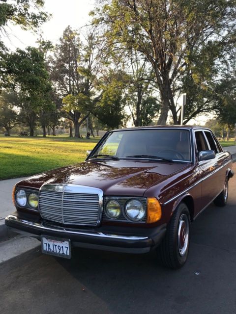 1983 Burgundy Mercedes-Benz 200-Series Sedan