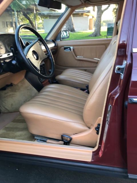 1983 Burgundy Mercedes-Benz 200-Series Sedan