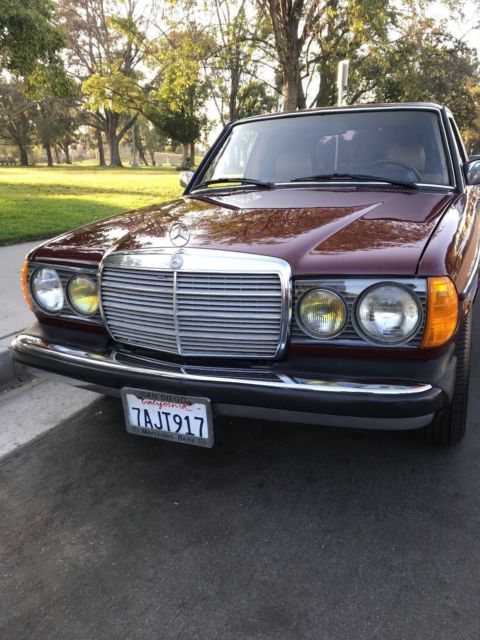1983 Burgundy Mercedes-Benz 200-Series Sedan