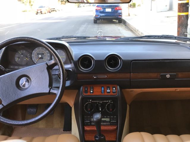 1983 Burgundy Mercedes-Benz 200-Series Sedan