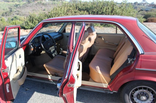 1978 Red Mercedes-Benz 200-Series Sedan