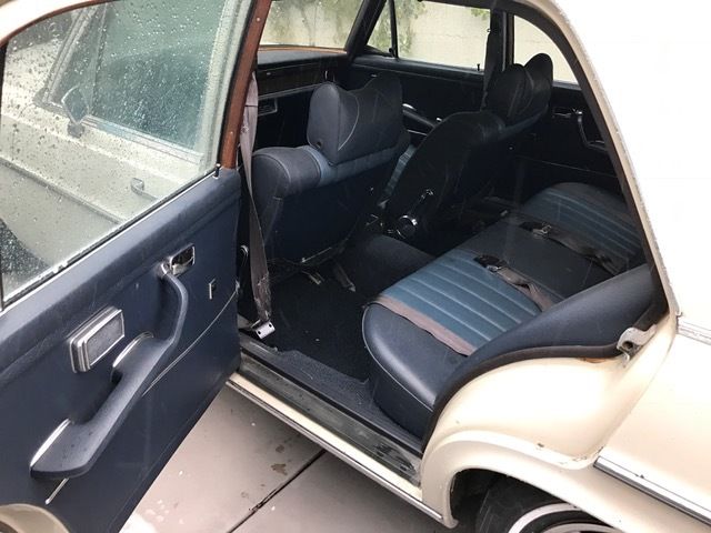 1970 White Mercedes-Benz 200-Series Sedan