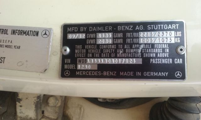 1983 Tan Mercedes-Benz 300-Series Sedan