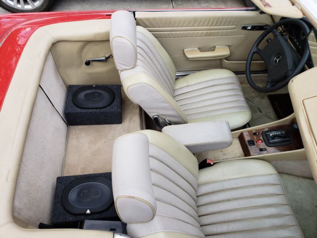 1985 Red Mercedes-Benz SL-Class Convertible