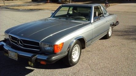 1975 Pewter Gray Mercedes-Benz SL-Class Removable Hardtop and soft top