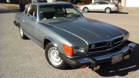 1975 Pewter Gray Mercedes-Benz SL-Class Removable Hardtop and soft top