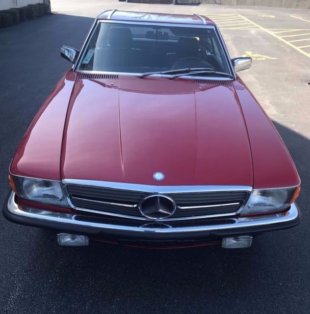 1984 Red Mercedes-Benz SL-Class Convertible
