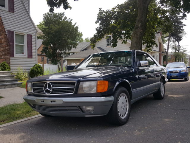 1987 Blue Mercedes-Benz 500-Series Coupe