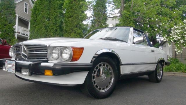 1989 White Mercedes-Benz SL-Class Convertible