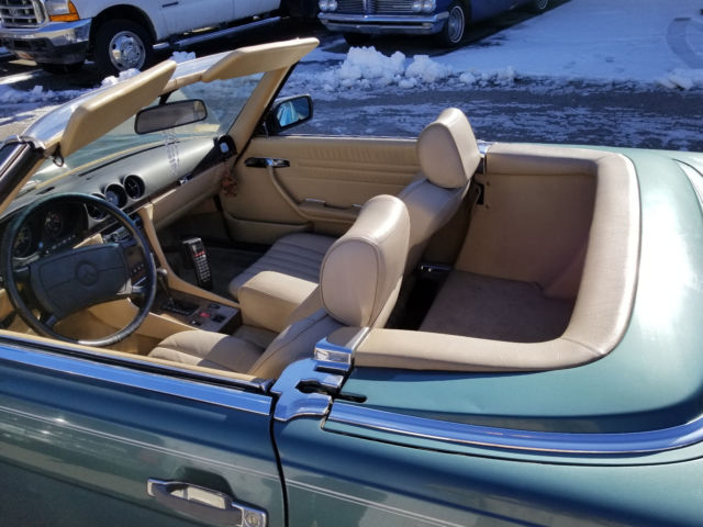1988 PETROL BLUE GREEN METALLIC Mercedes-Benz SL-Class CONVERTIBLE